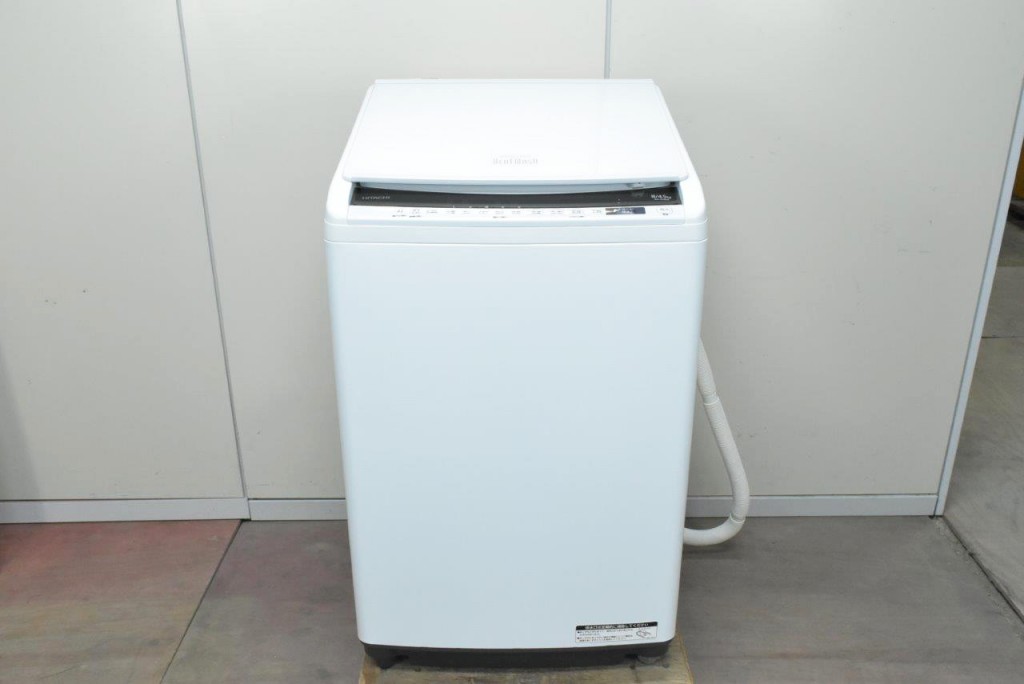 HITACHI 2020年製 全自動電気洗濯乾燥機 BW-DV80E(W) ビートウォッシュ